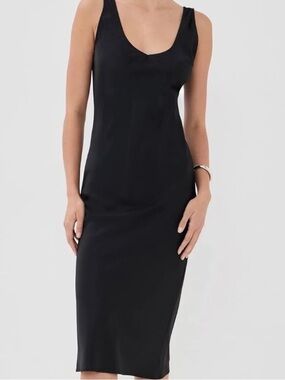 Le Bop Black Satin Jackie Dress